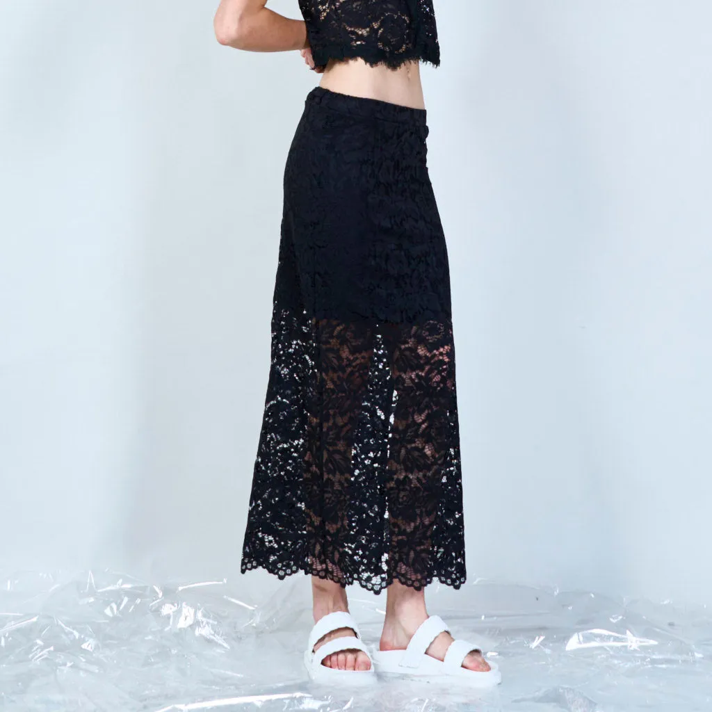 Classic lace maxi skirt wholesale