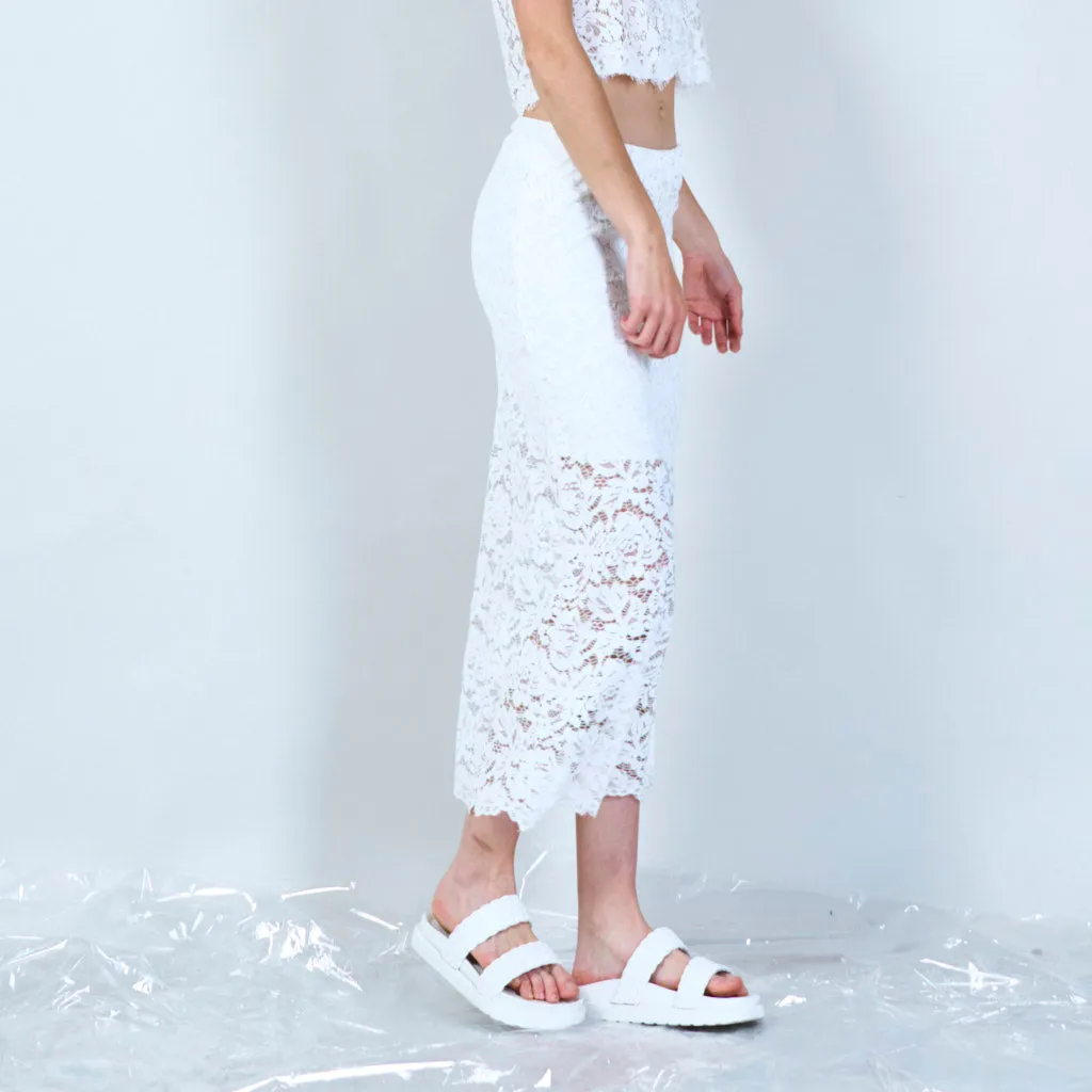 Classic lace maxi skirt wholesale