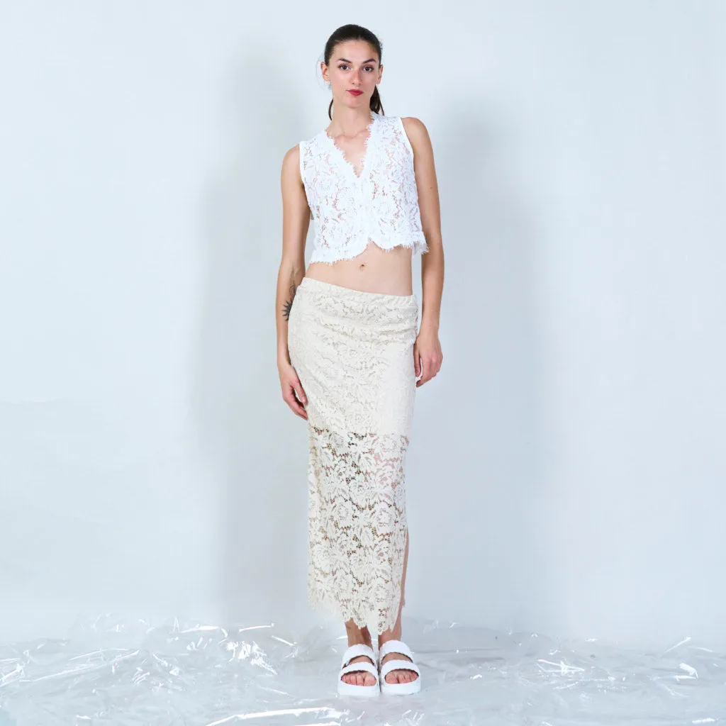 Classic lace maxi skirt wholesale