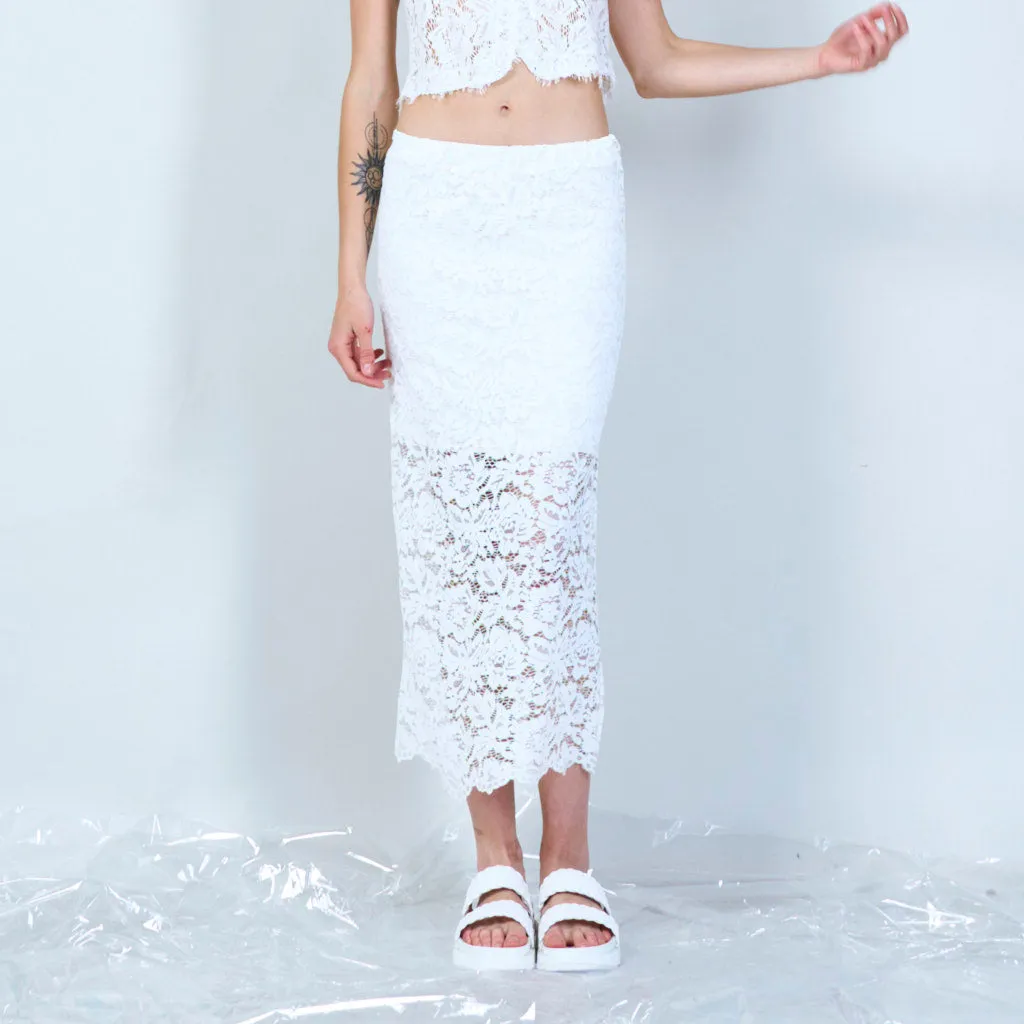 Classic lace maxi skirt wholesale