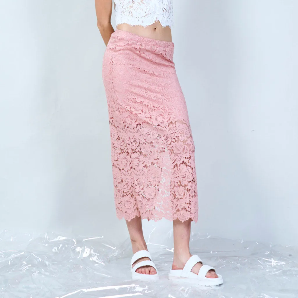 Classic lace maxi skirt wholesale