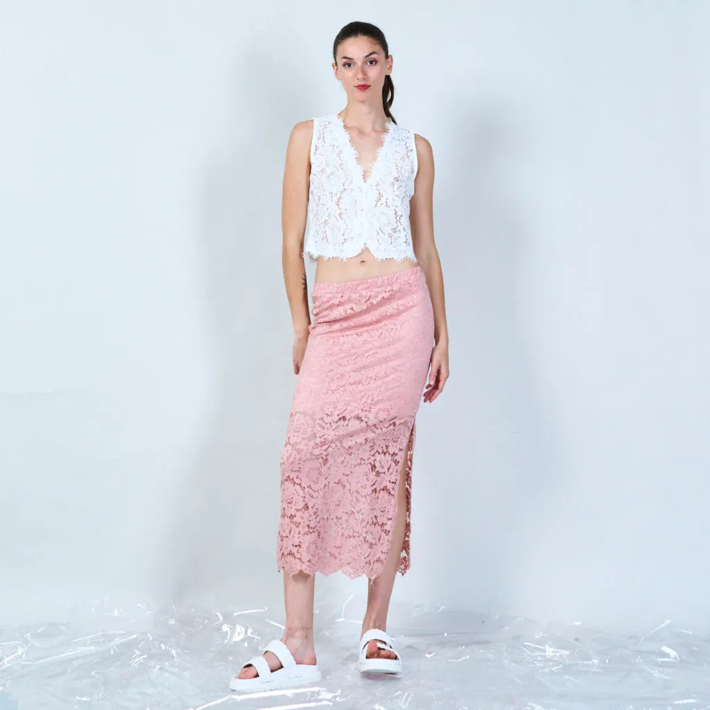 Classic lace maxi skirt wholesale