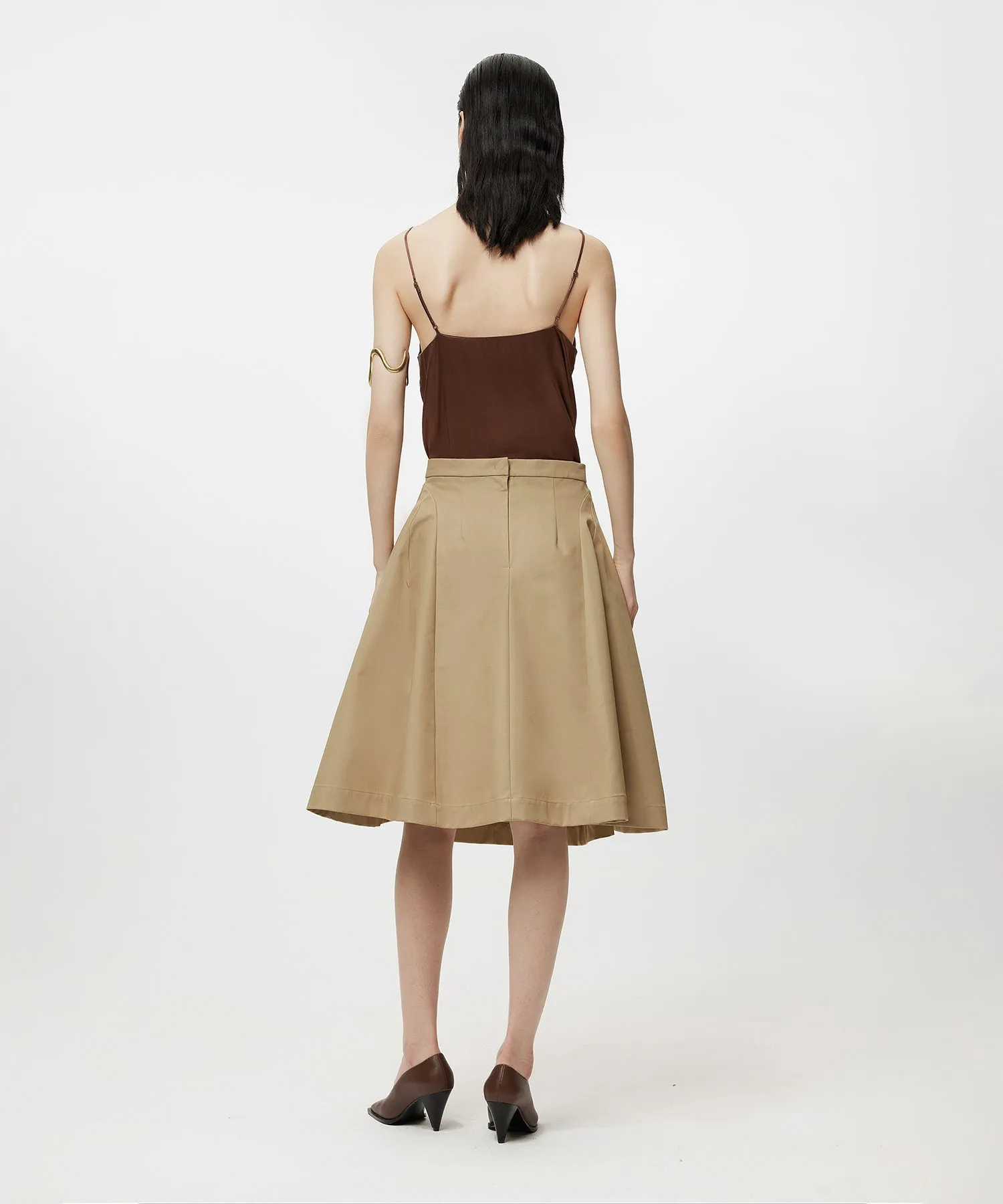 Classic Wearable Cotton Flared Midi Skirt