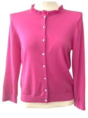 Cool Summer Pink Wool Cardigan Sweater