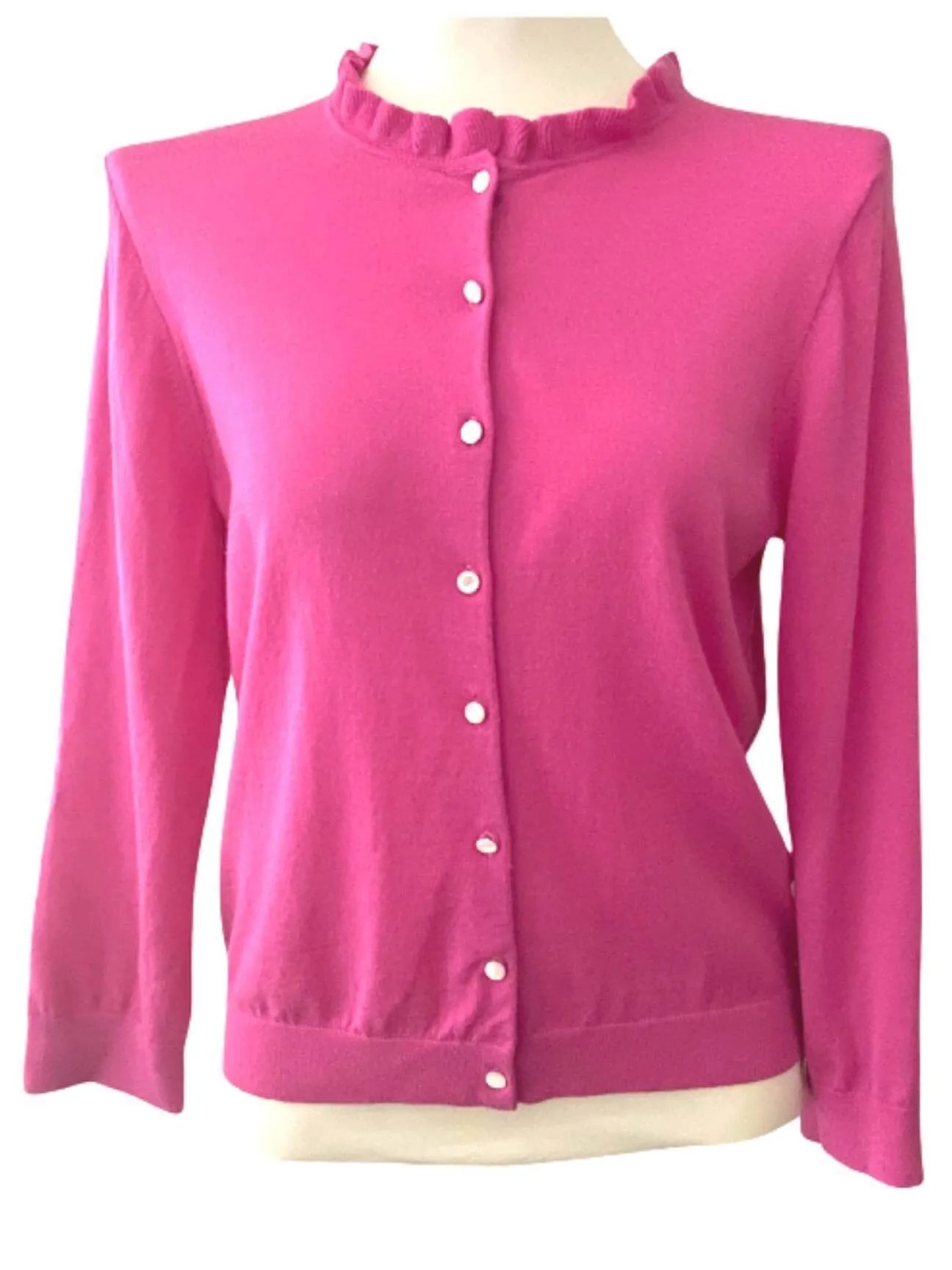 Cool Summer Pink Wool Cardigan Sweater