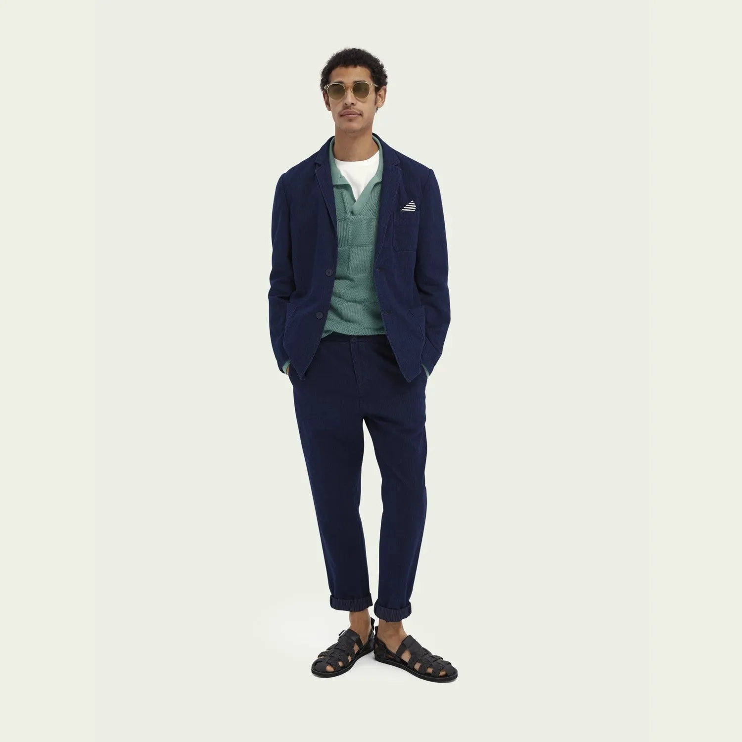 Cotton-Linen Blazer (Indigo)
