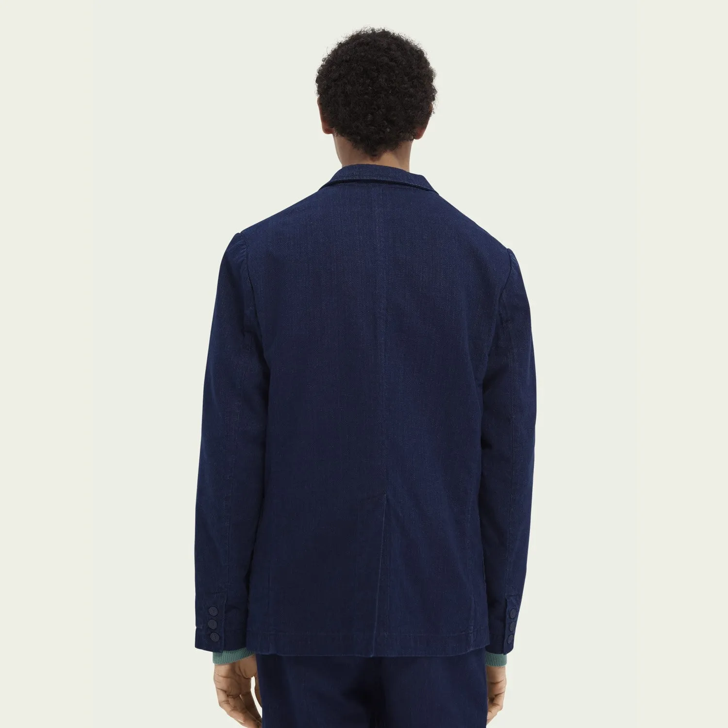 Cotton-Linen Blazer (Indigo)