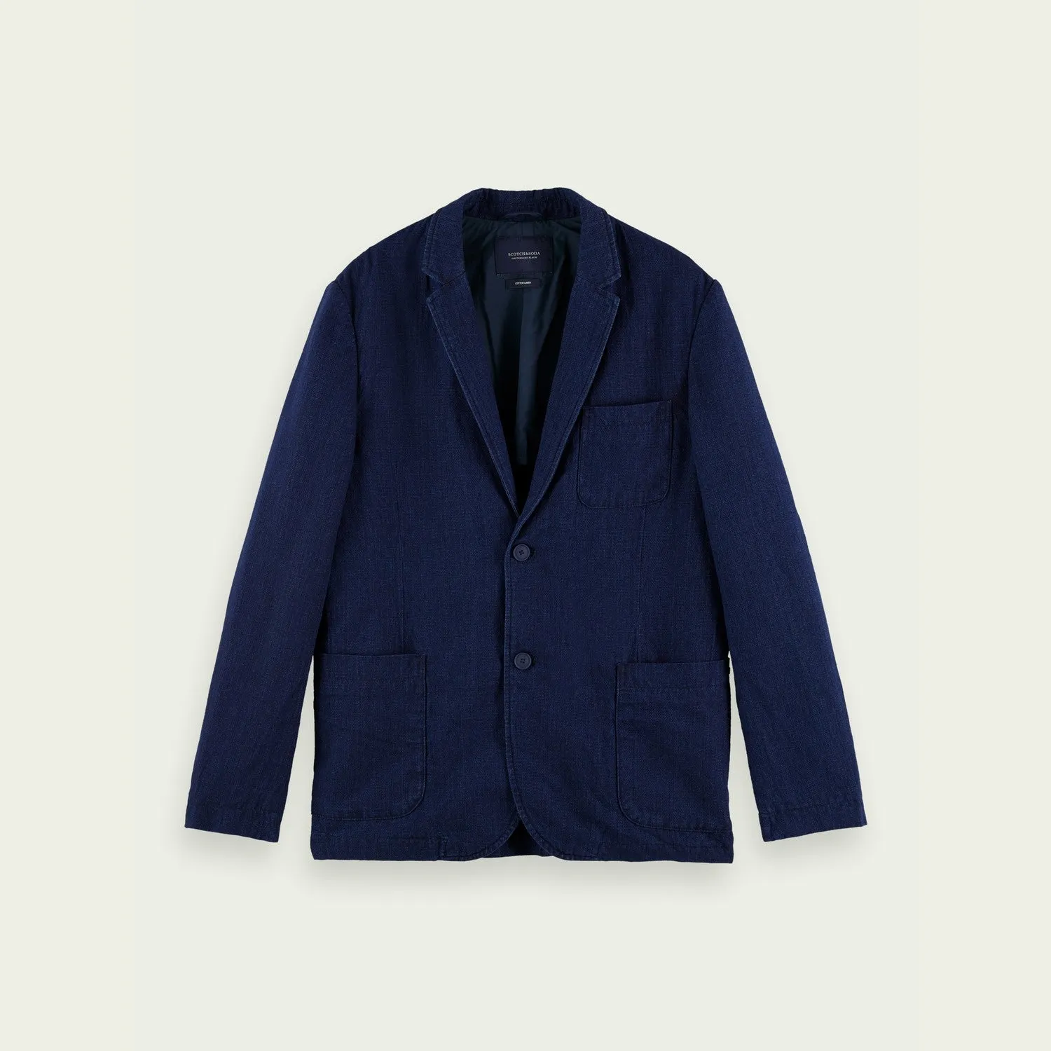 Cotton-Linen Blazer (Indigo)