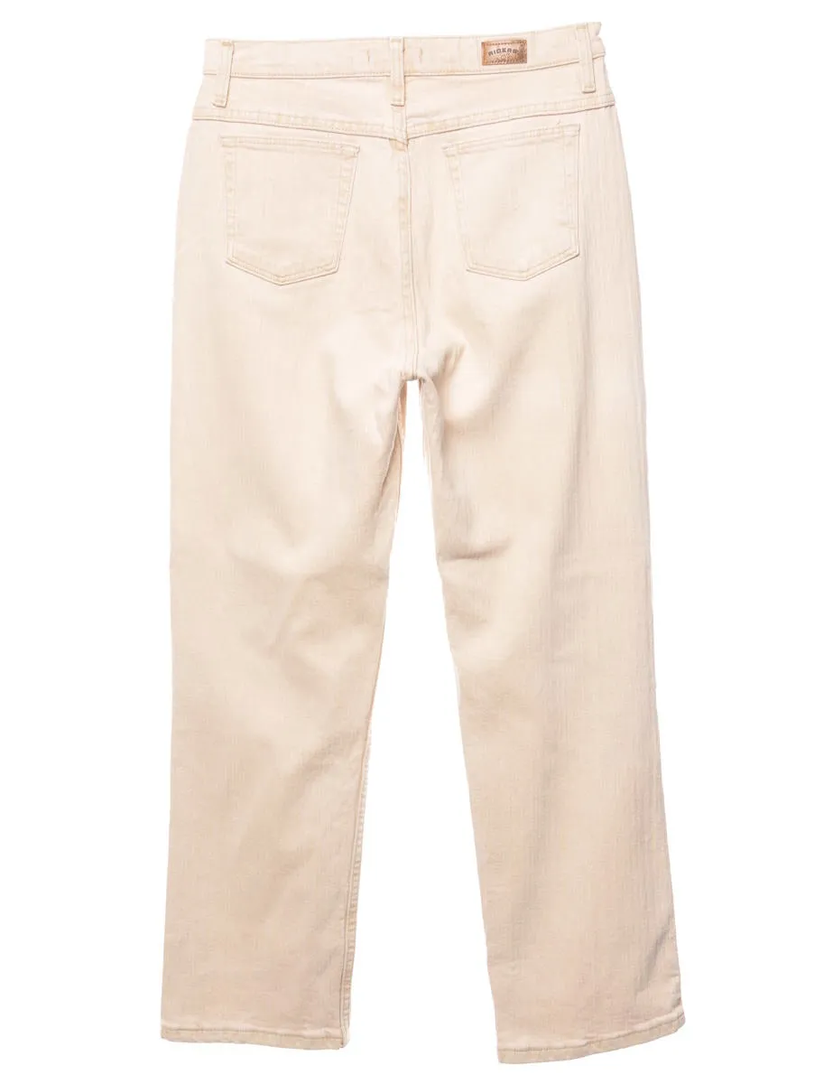 Cream Relaxed Fit Lee Jeans - W30 L30