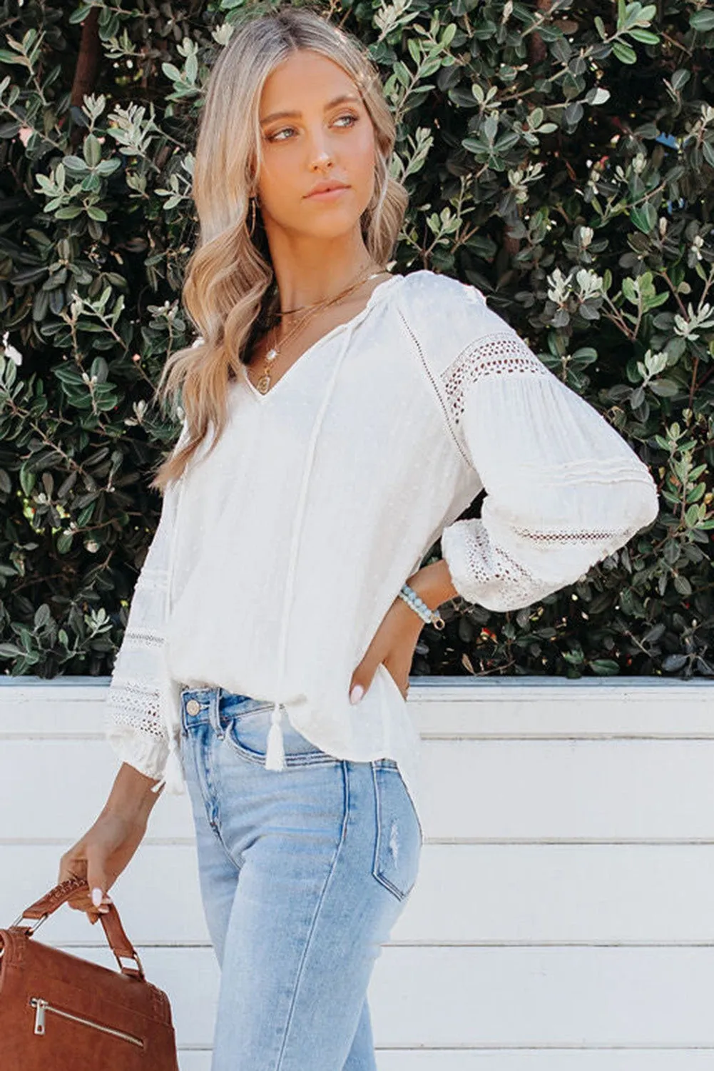 Crochet Swiss Dot Blouse