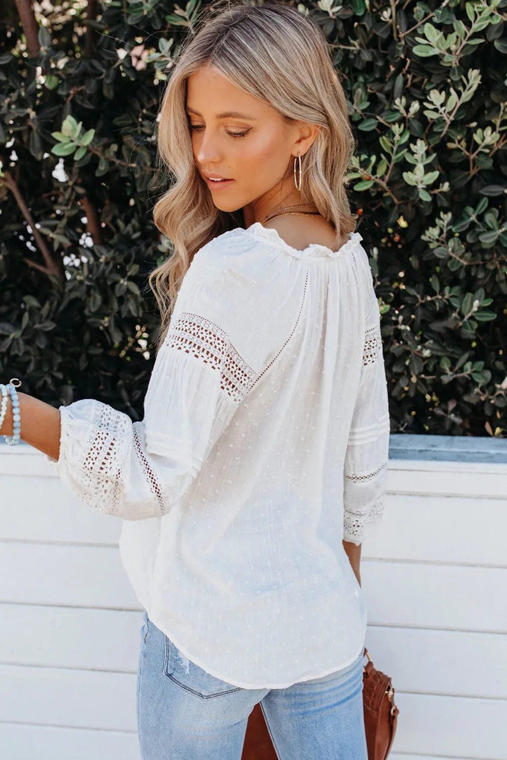 Crochet Swiss Dot Blouse