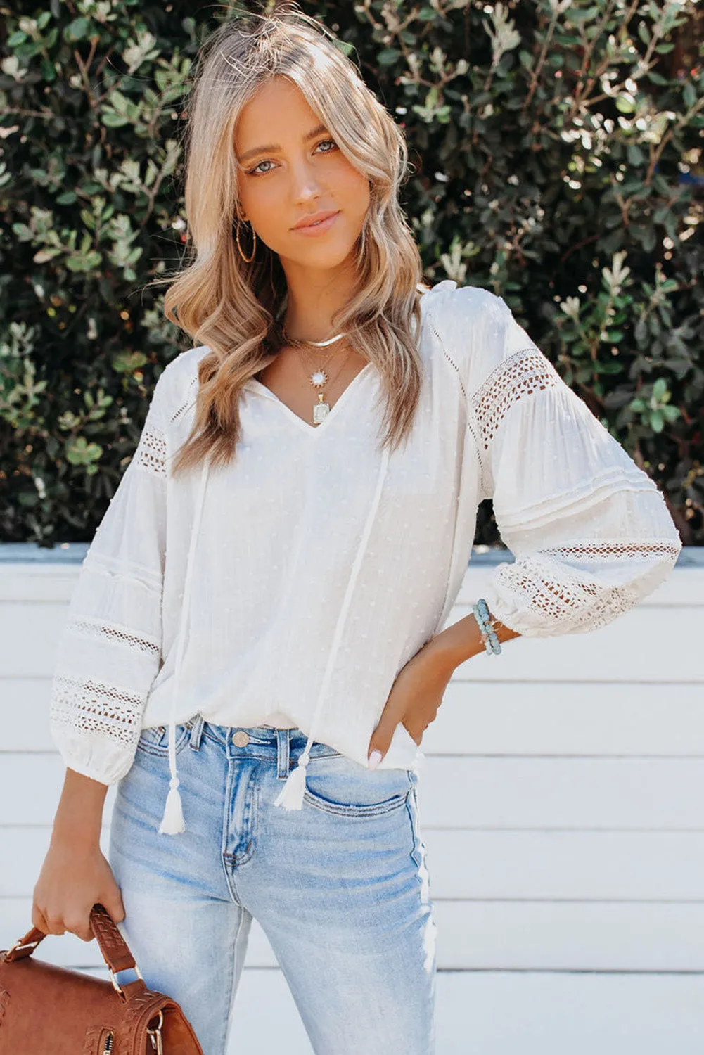 Crochet Swiss Dot Blouse