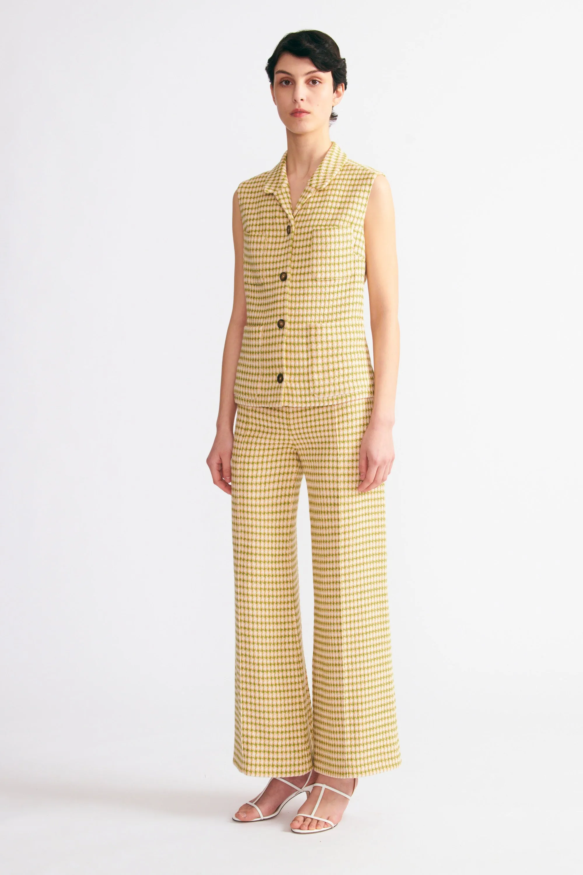 Daffy Trousers In Multi Checked Tweed