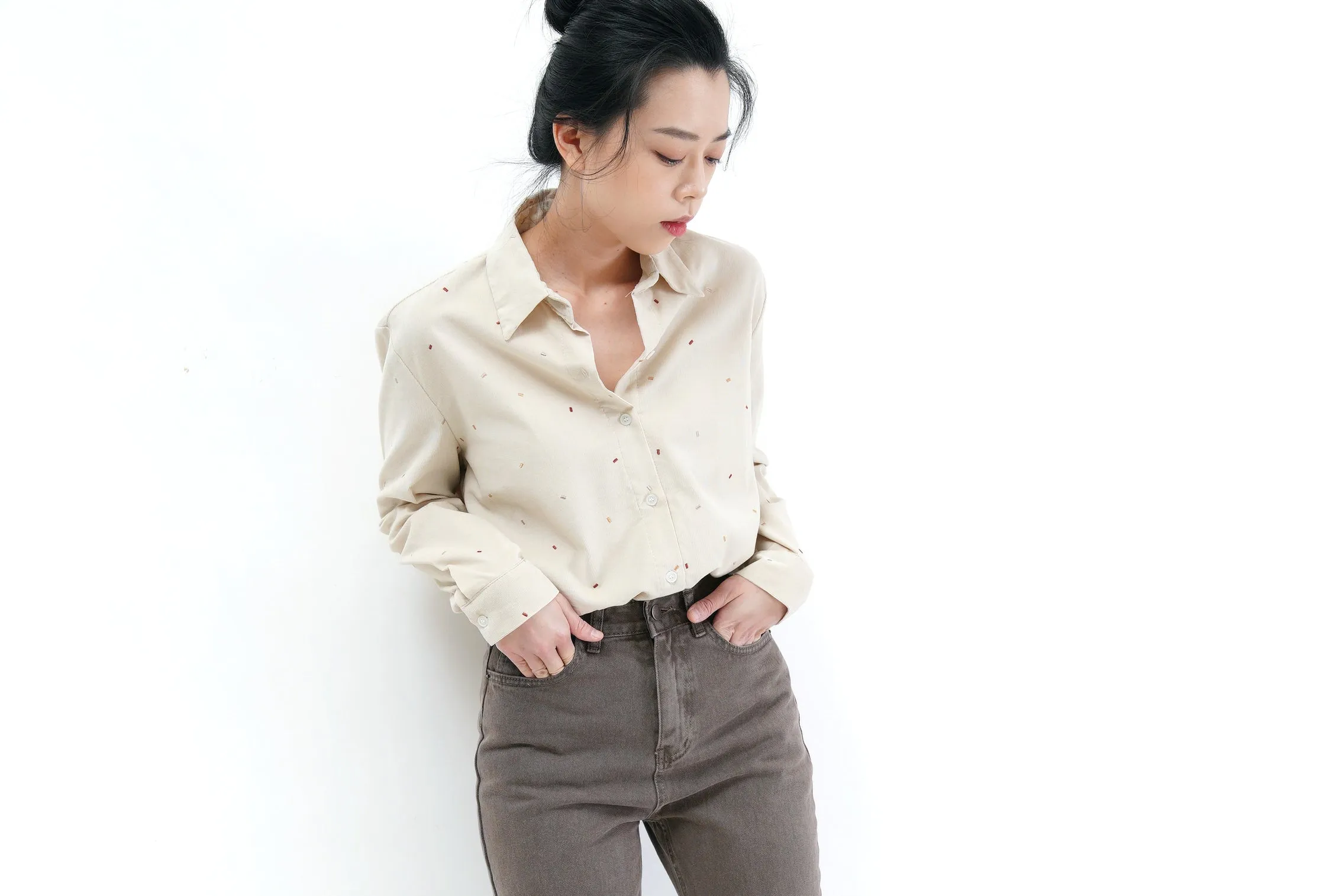Dark olive green pattern vest