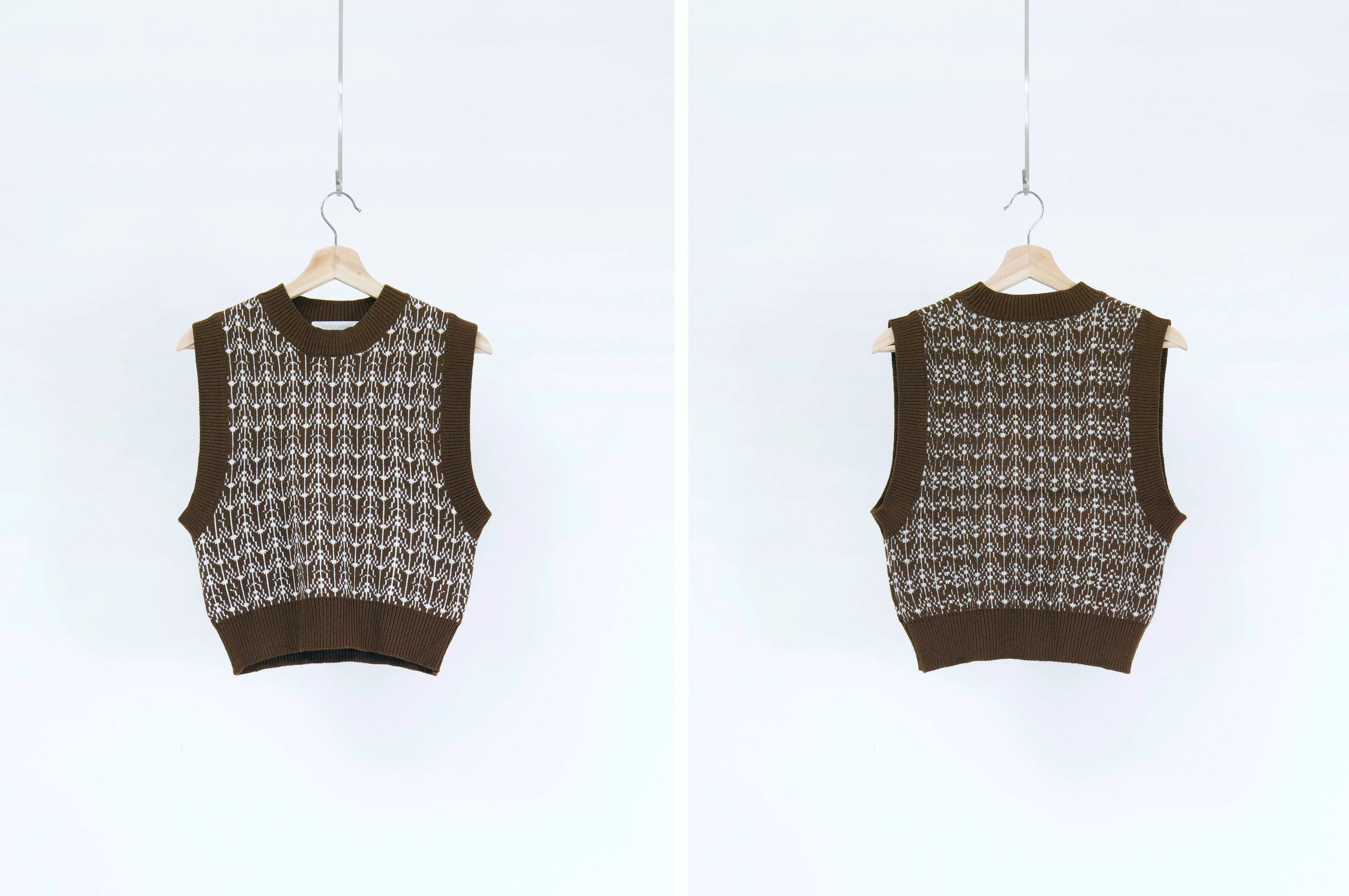 Dark olive green pattern vest