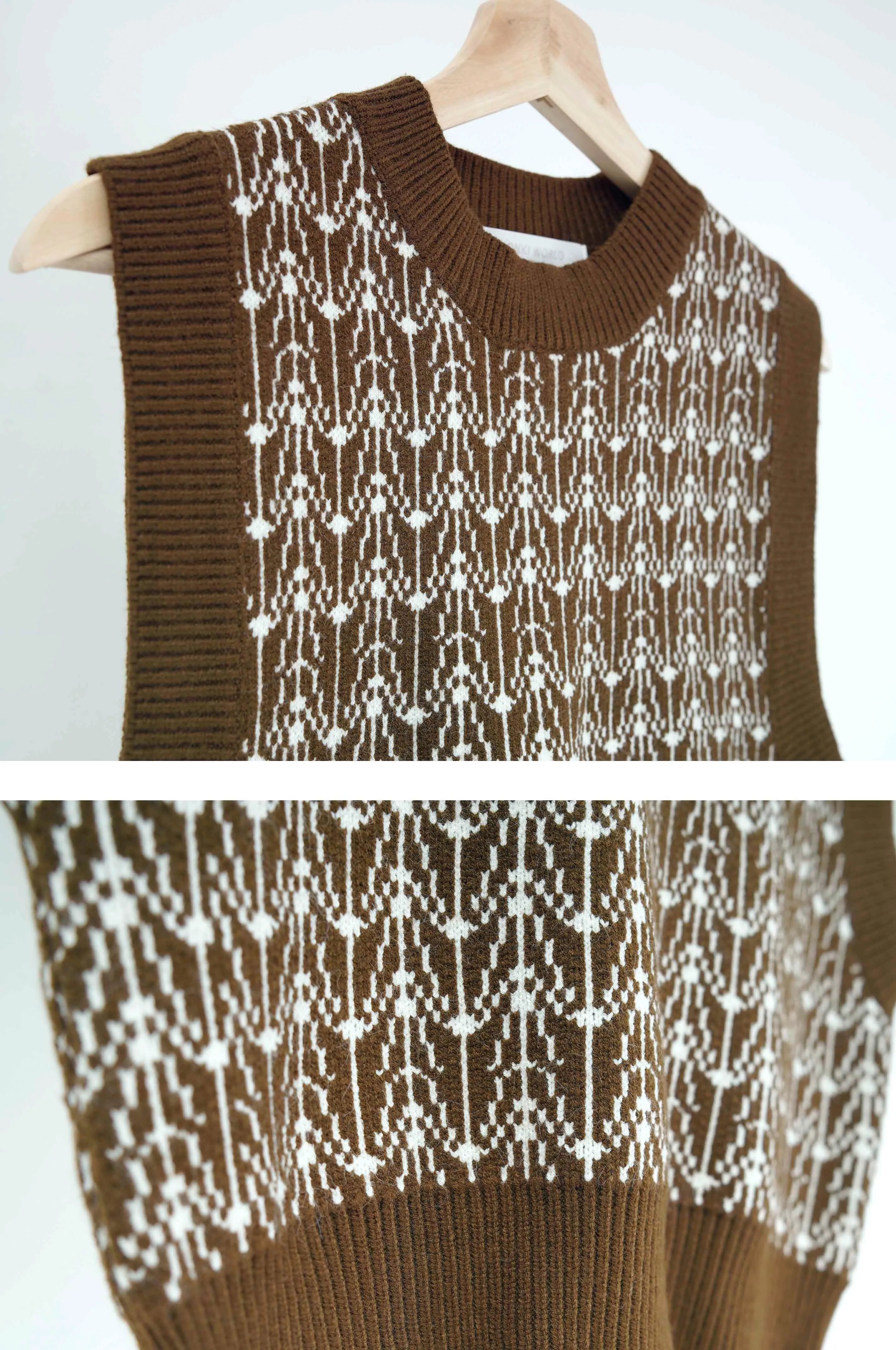Dark olive green pattern vest