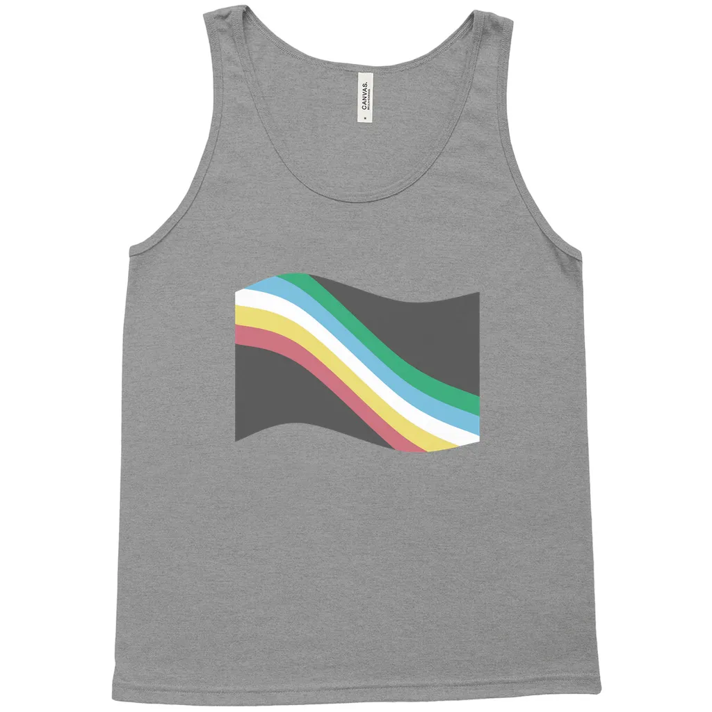 Disability and Neurodiversity Pride Flag Relaxed Fit Tank Tops | Choose Your Flag | Bella   Canvas