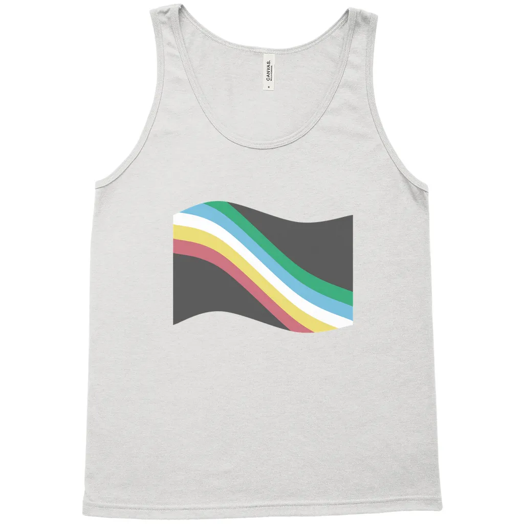 Disability and Neurodiversity Pride Flag Relaxed Fit Tank Tops | Choose Your Flag | Bella   Canvas