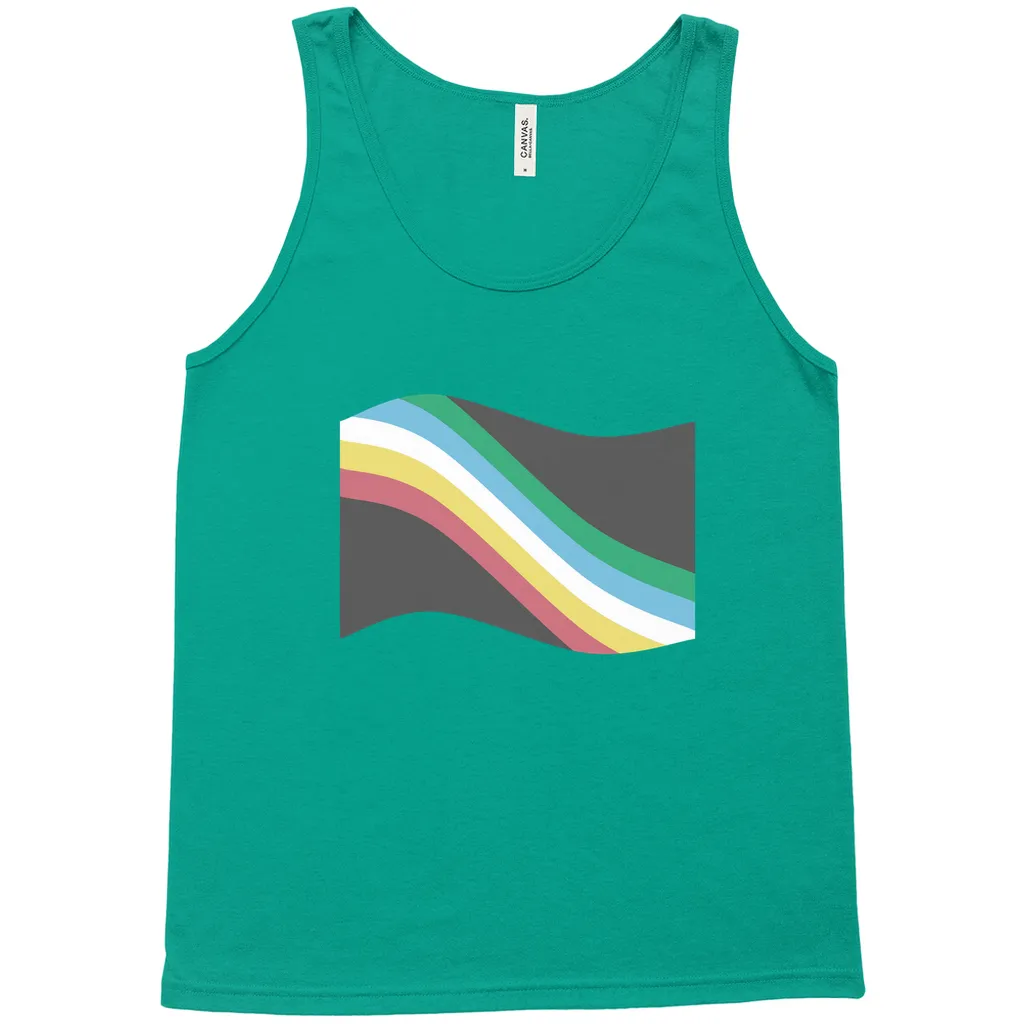 Disability and Neurodiversity Pride Flag Relaxed Fit Tank Tops | Choose Your Flag | Bella   Canvas
