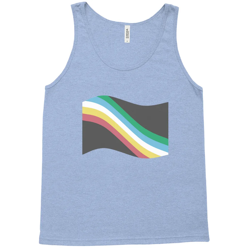 Disability and Neurodiversity Pride Flag Relaxed Fit Tank Tops | Choose Your Flag | Bella   Canvas