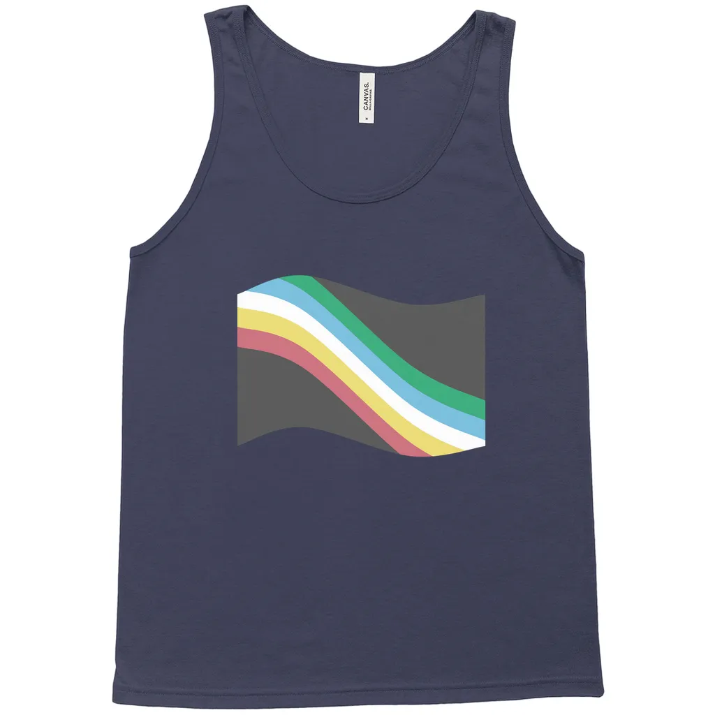 Disability and Neurodiversity Pride Flag Relaxed Fit Tank Tops | Choose Your Flag | Bella   Canvas