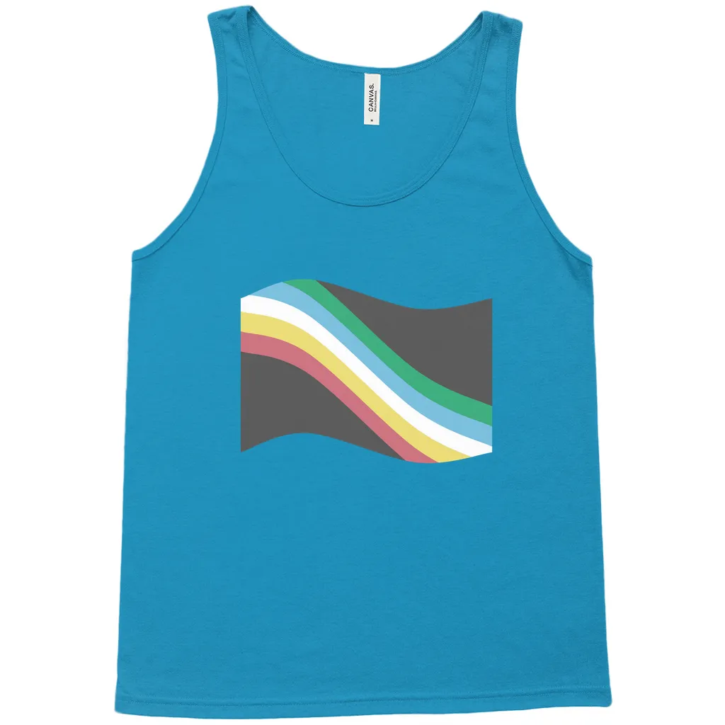 Disability and Neurodiversity Pride Flag Relaxed Fit Tank Tops | Choose Your Flag | Bella   Canvas