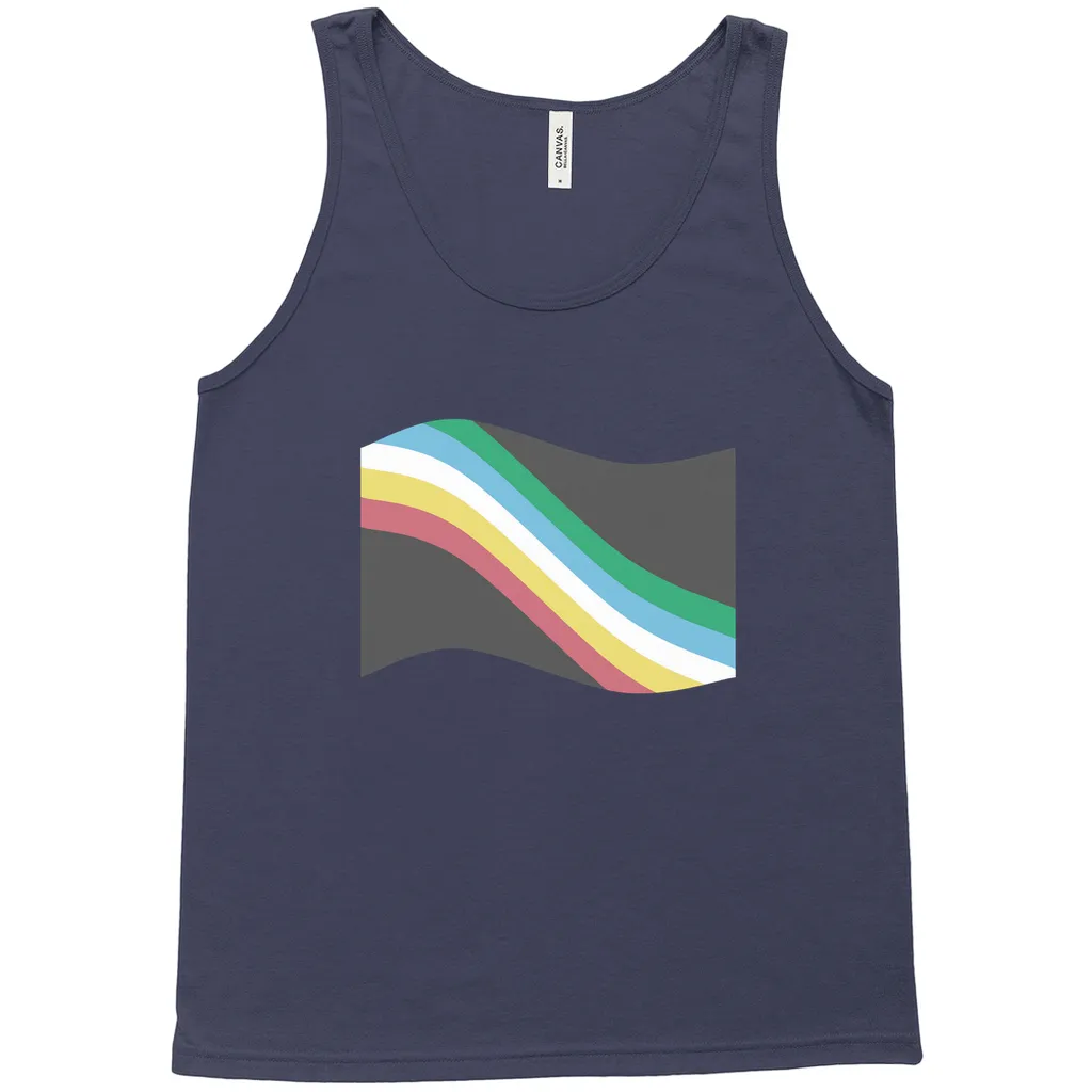 Disability and Neurodiversity Pride Flag Relaxed Fit Tank Tops | Choose Your Flag | Bella   Canvas