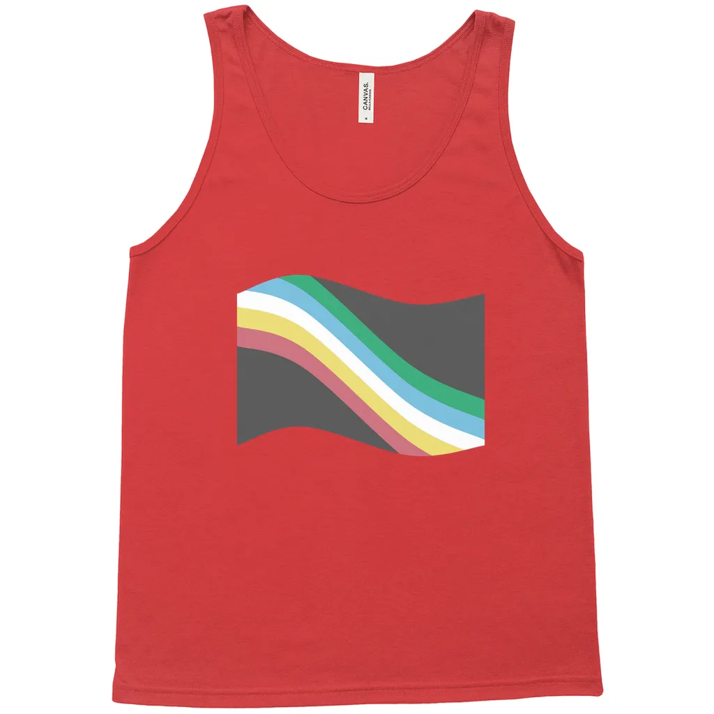 Disability and Neurodiversity Pride Flag Relaxed Fit Tank Tops | Choose Your Flag | Bella   Canvas