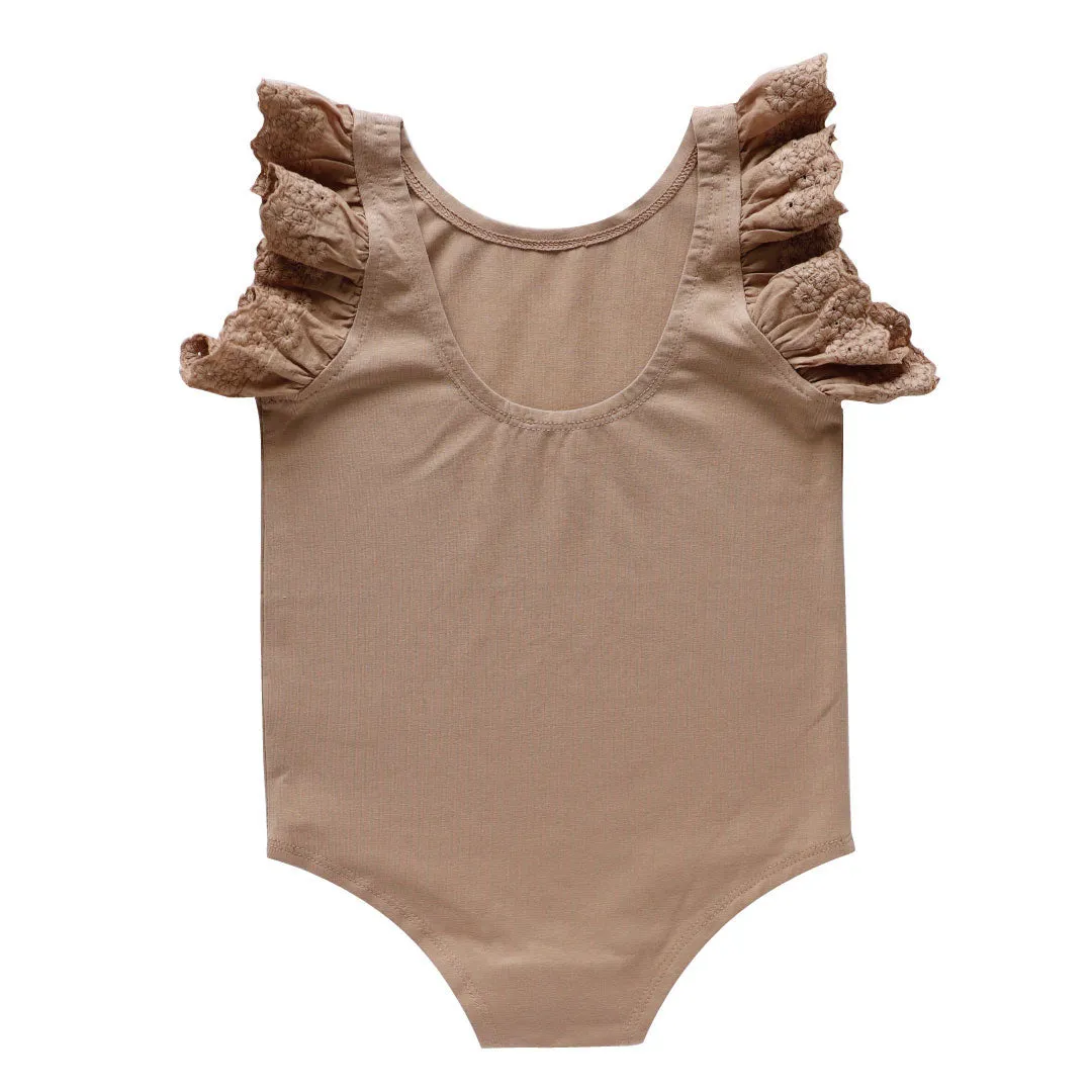 dixie flutter bodysuit - chai pima cotton