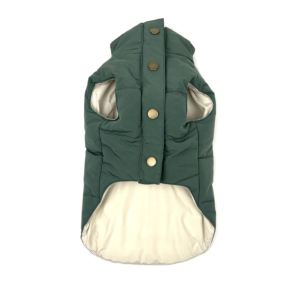 Dog Puffer Vest Jacket - Evergreen
