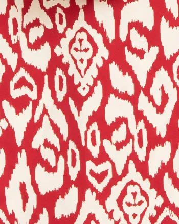 Dominique Geo Print Blouse | Red / White
