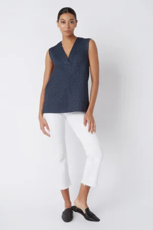Dustin Collared Vest - Navy Heather