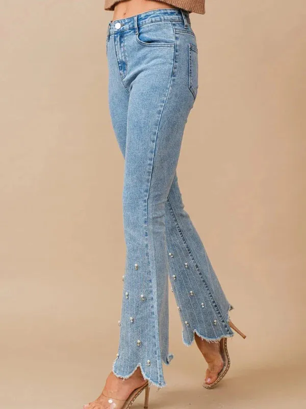 Emanuela – Rhinestone embellished – Boot cut flared jeans