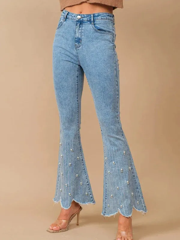 Emanuela – Rhinestone embellished – Boot cut flared jeans