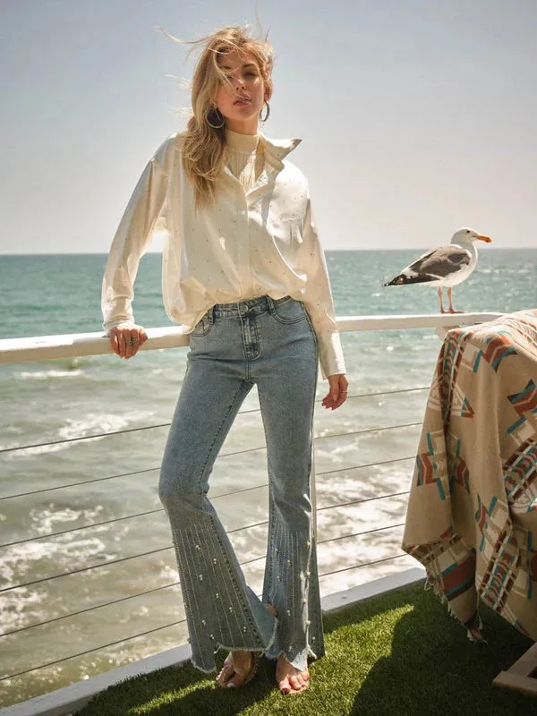 Emanuela – Rhinestone embellished – Boot cut flared jeans