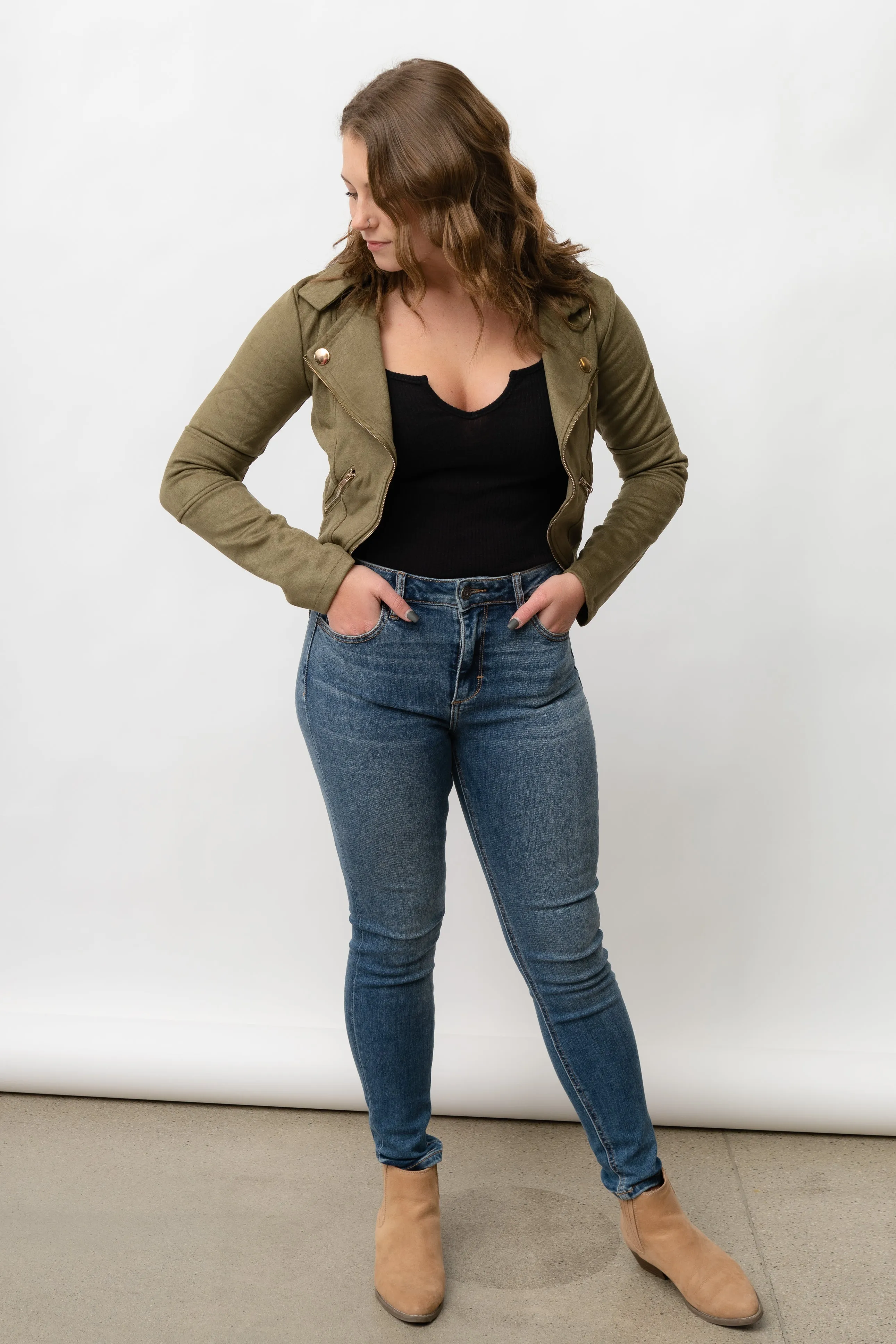 FAUX SUEDE JACKET