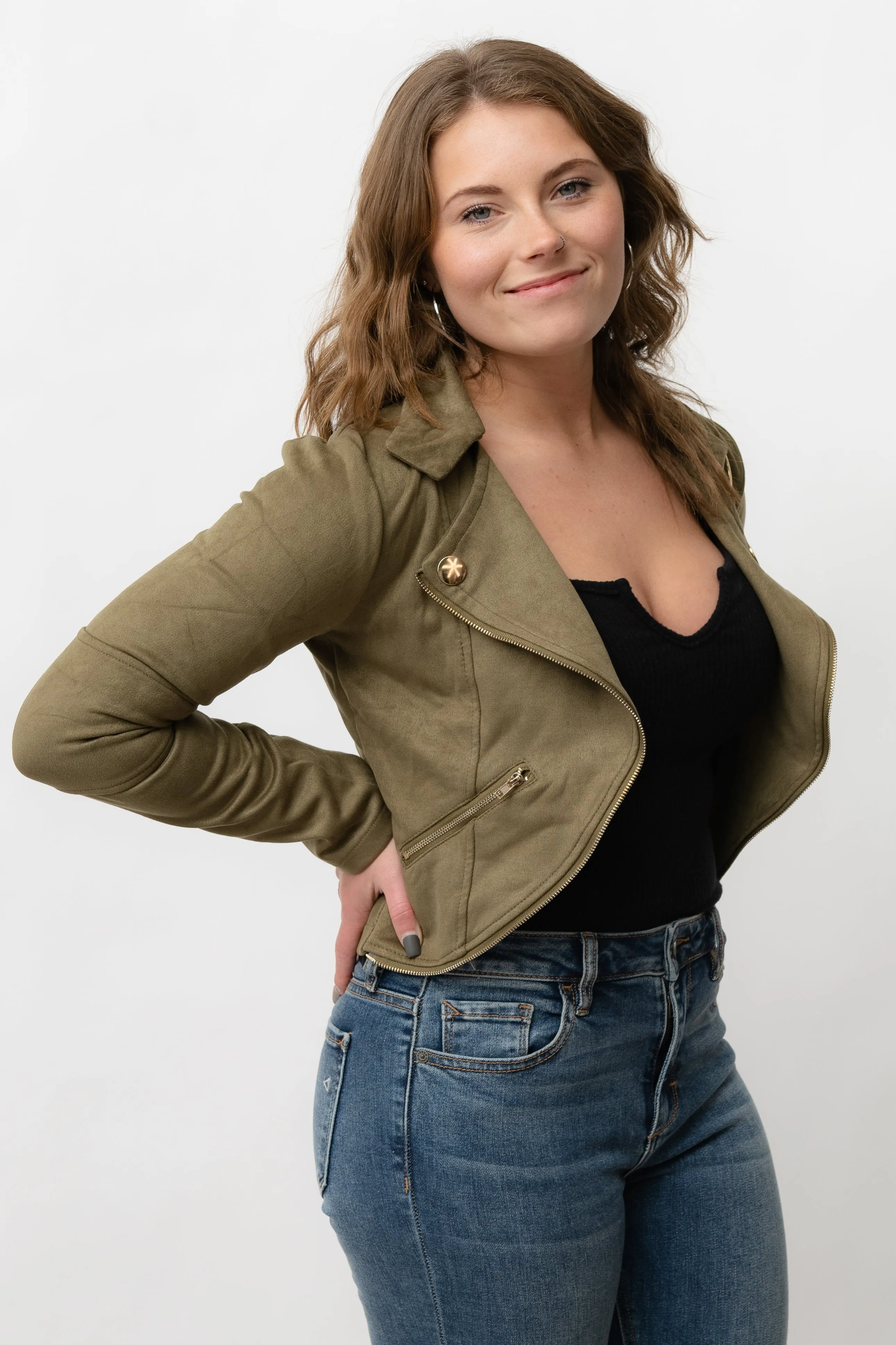 FAUX SUEDE JACKET