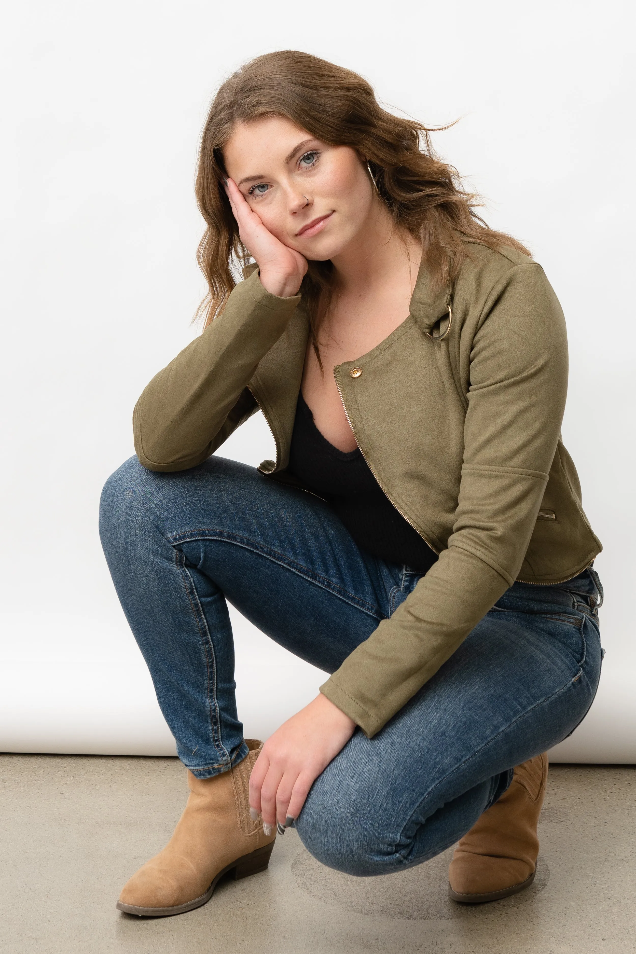 FAUX SUEDE JACKET
