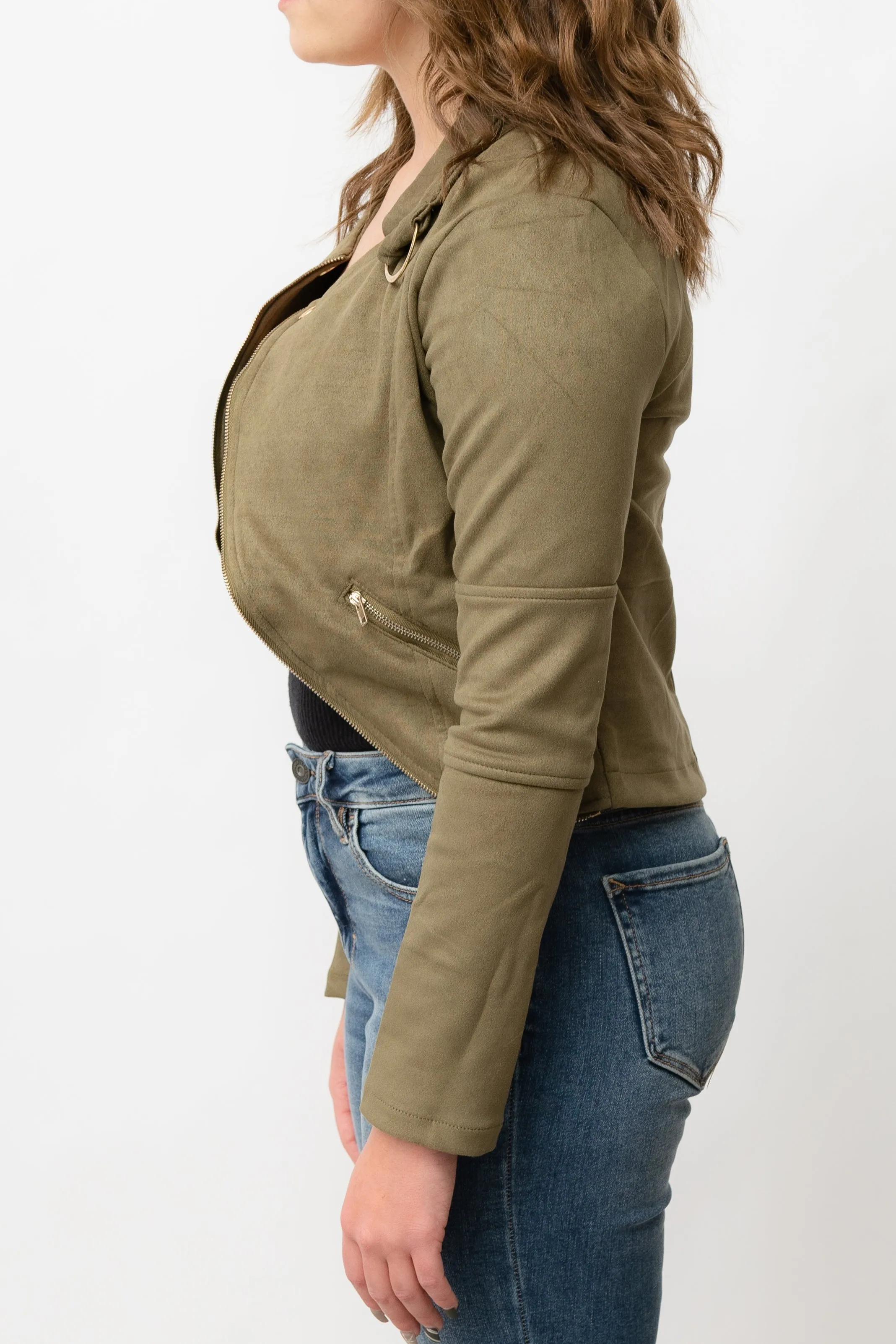 FAUX SUEDE JACKET