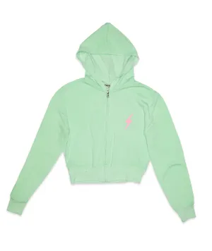 Firehouse Girls Palisades Neon Pink Bolt Zip Hoodie Kiwi