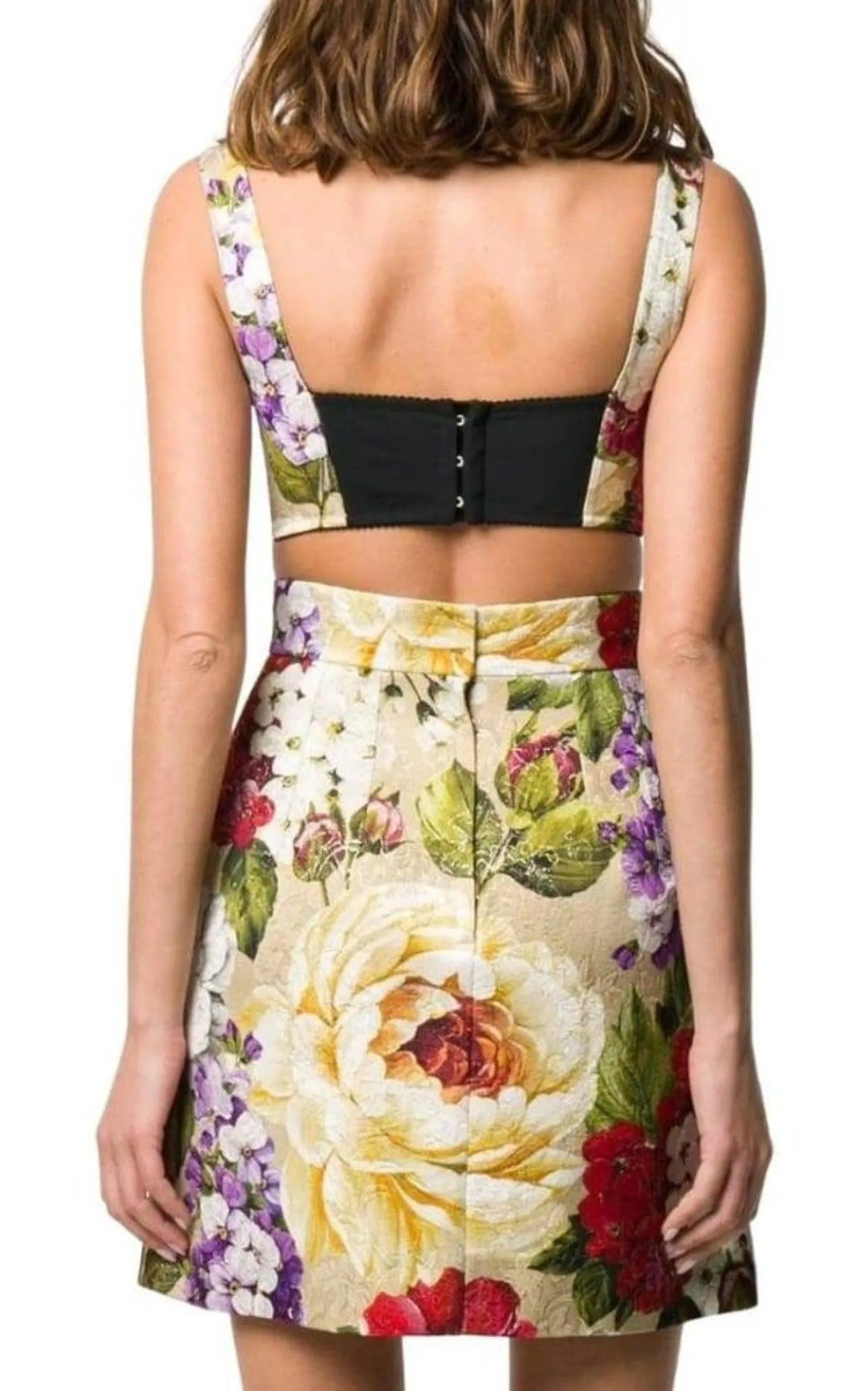Floral Brocade Bustier