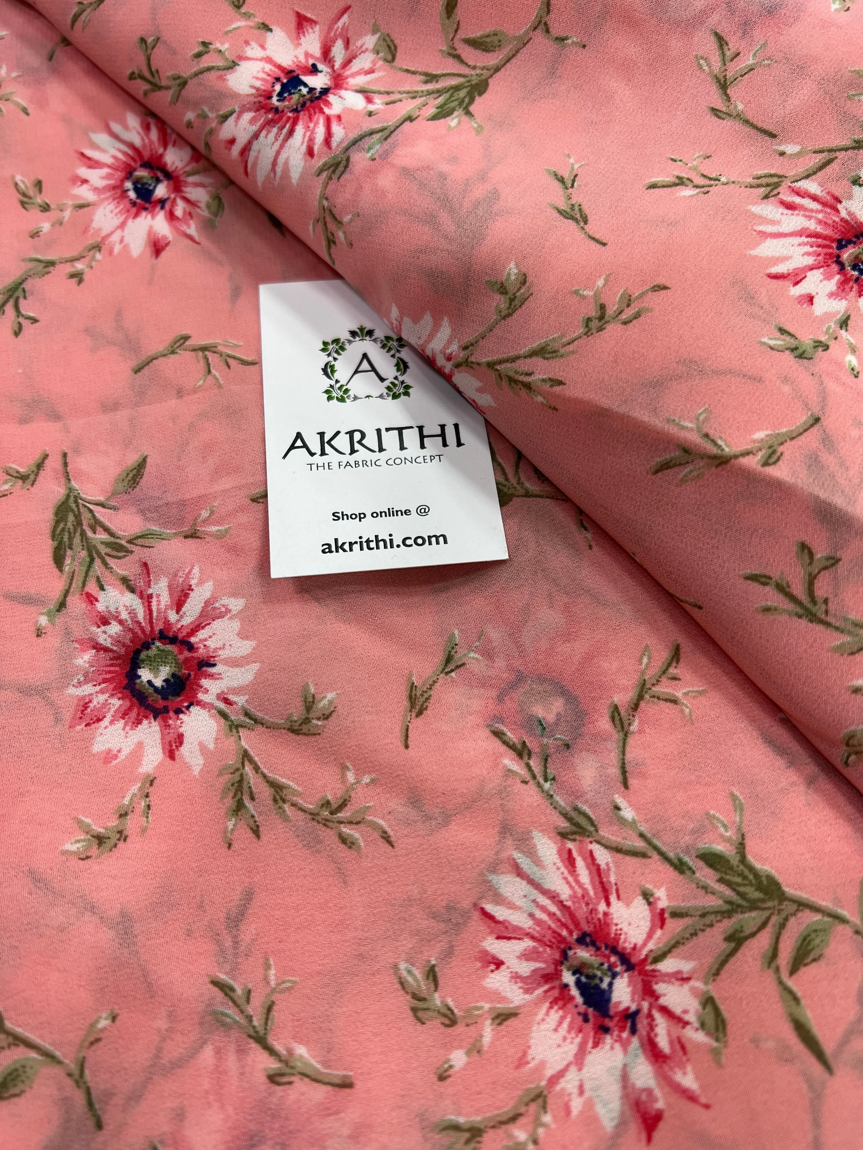 Floral printed georgette fabric 56 inches width