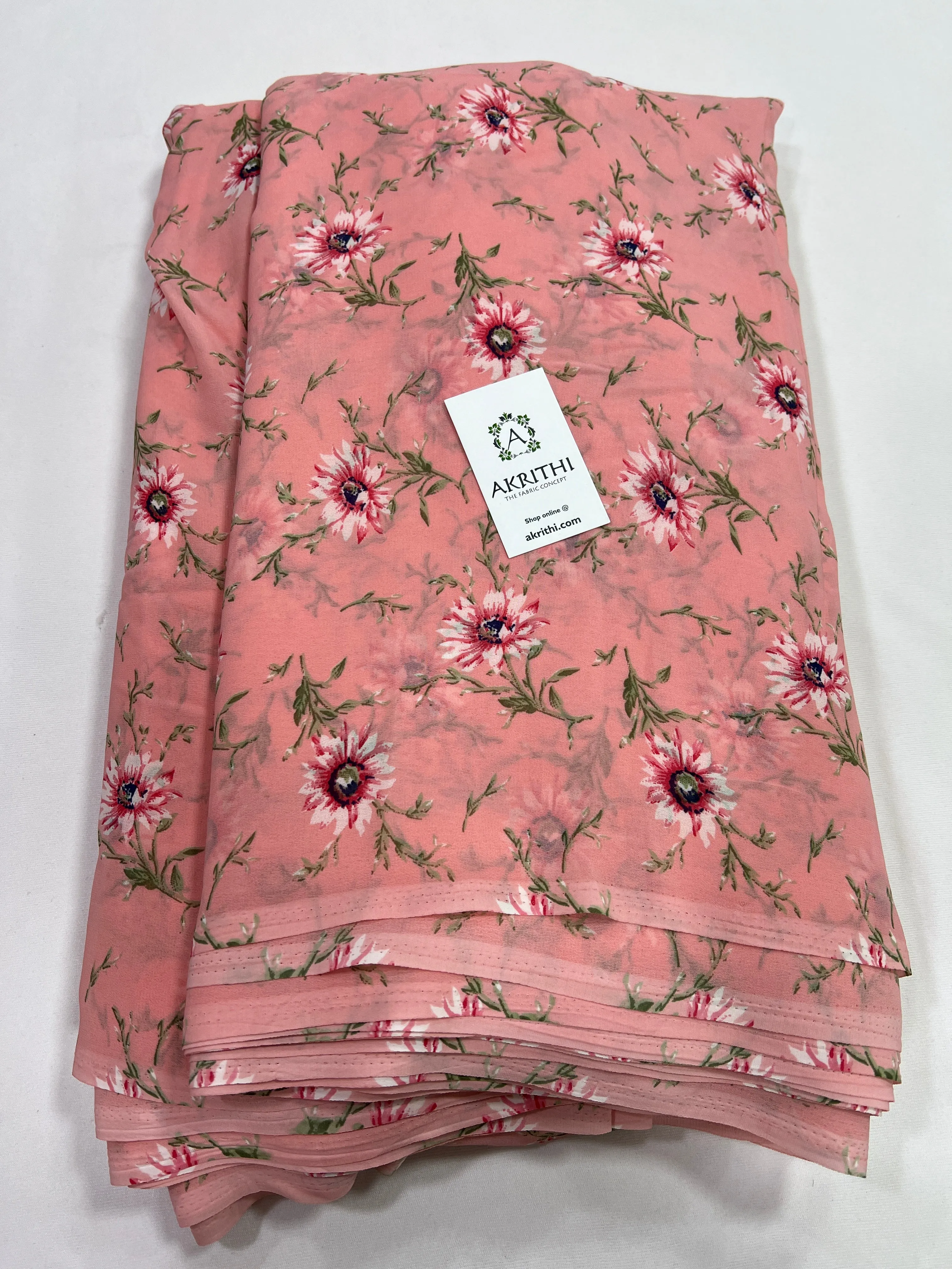 Floral printed georgette fabric 56 inches width