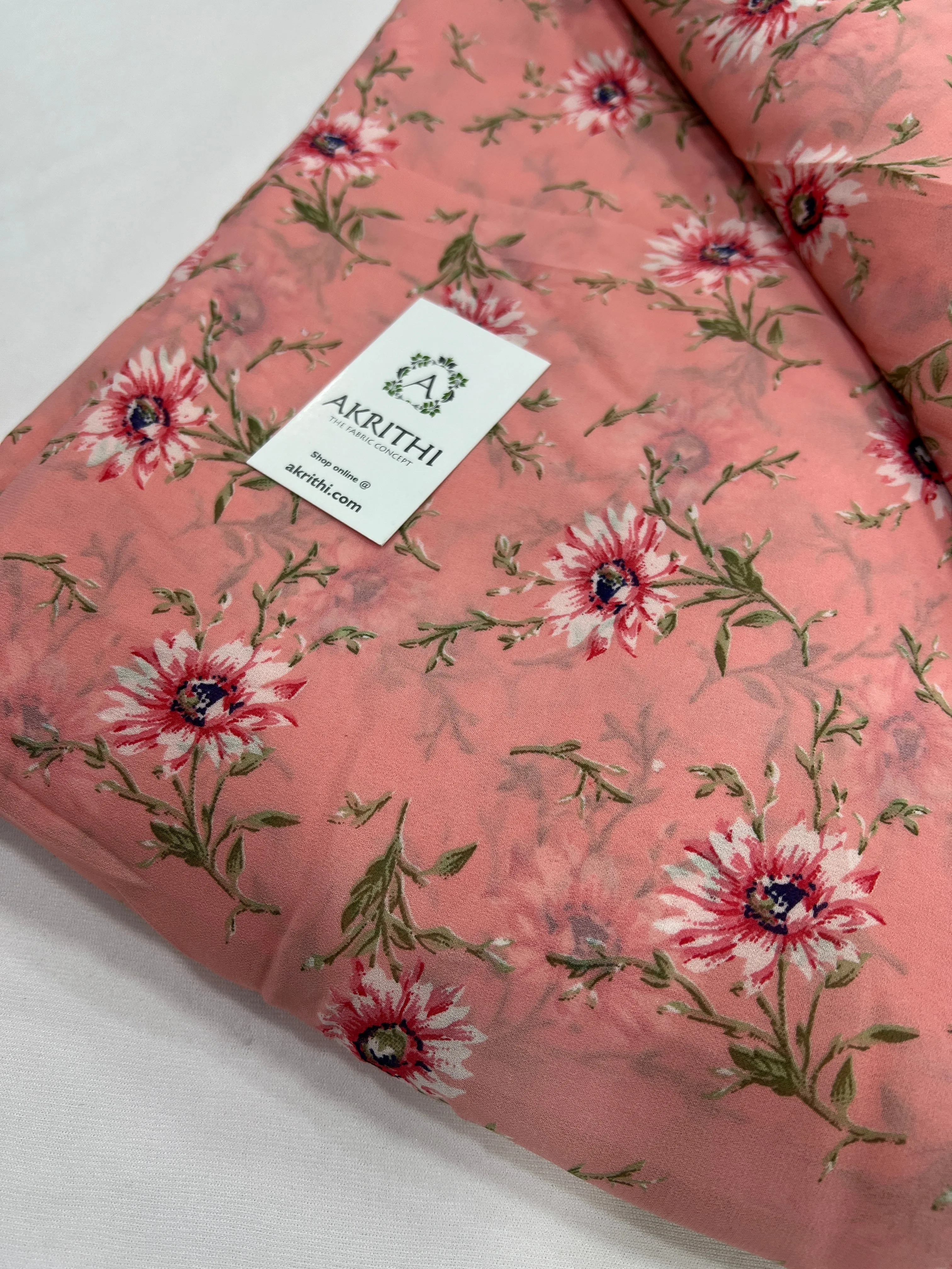 Floral printed georgette fabric 56 inches width