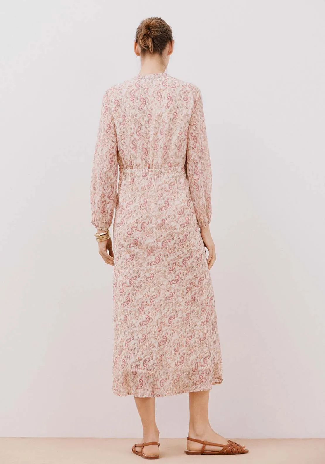 Flowing printed dress - White Print