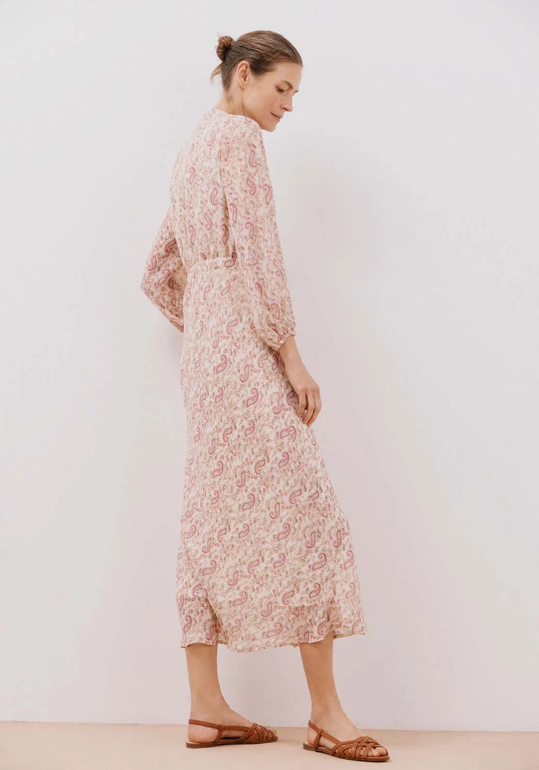 Flowing printed dress - White Print