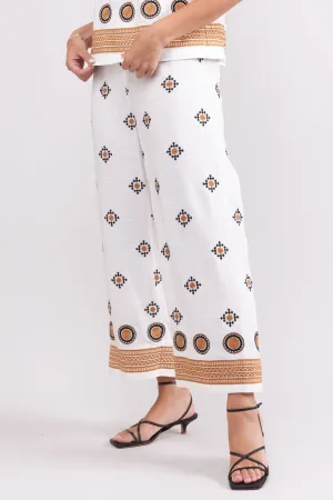 Foil FO7881 Well Crafted Embroidered Linen Trouser
