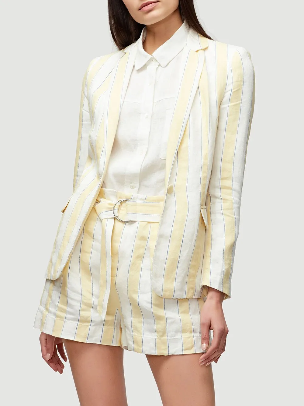 FRAME - Linen Stripe Blazer