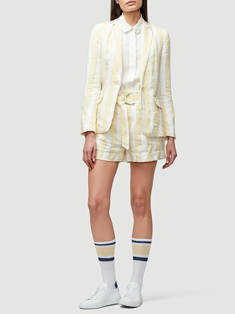 FRAME - Linen Stripe Blazer