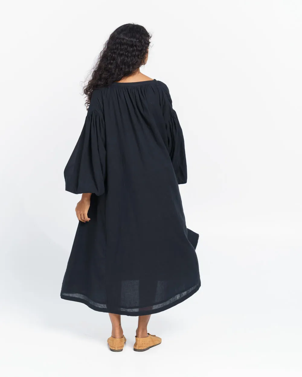 Free flowing relaxed midi dress